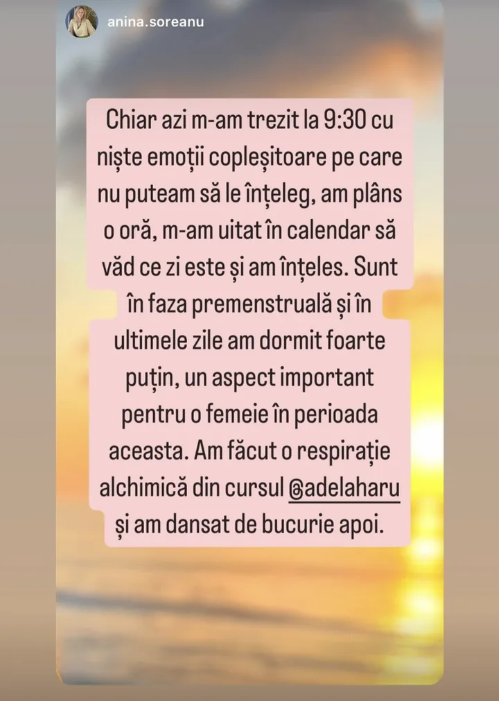 Mesaj de la @anina.soreanu despre respirația alchimică