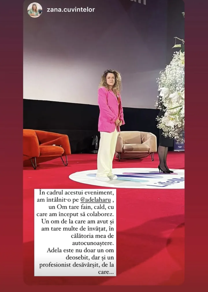 Mesaj de la @zana.cuvintelor despre eveniment