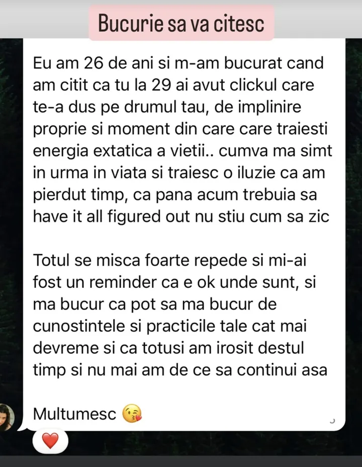 Mesaj de la Anonimă despre experiența ei cu Adela