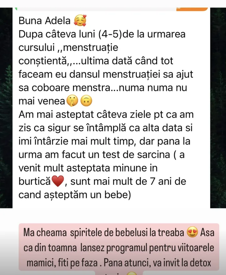 Mesaj de la Anonimă despre cursul menstruație conștientă