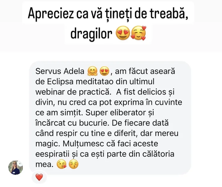 Mesaj de la Anonimă despre meditația de eclipsă